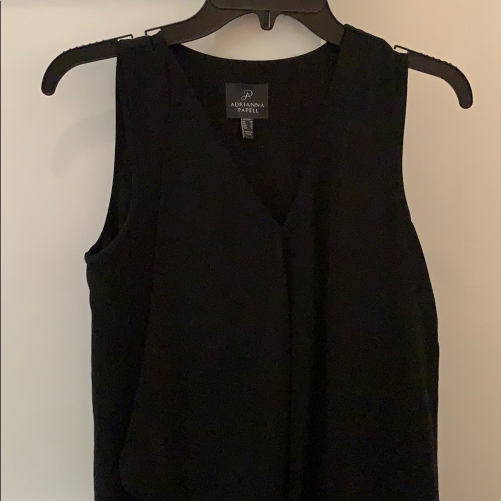 Mid length black sleeveless adrianna papell dress
